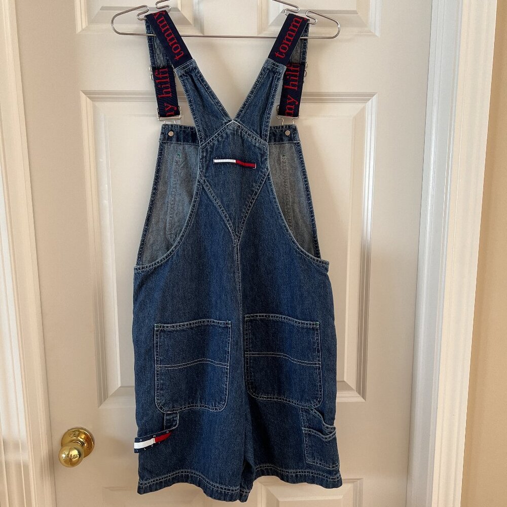 Like New Vintage Women's Tommy Hilfiger Demin Bib Overall Shorts - Size XS - Picture 8 of 11